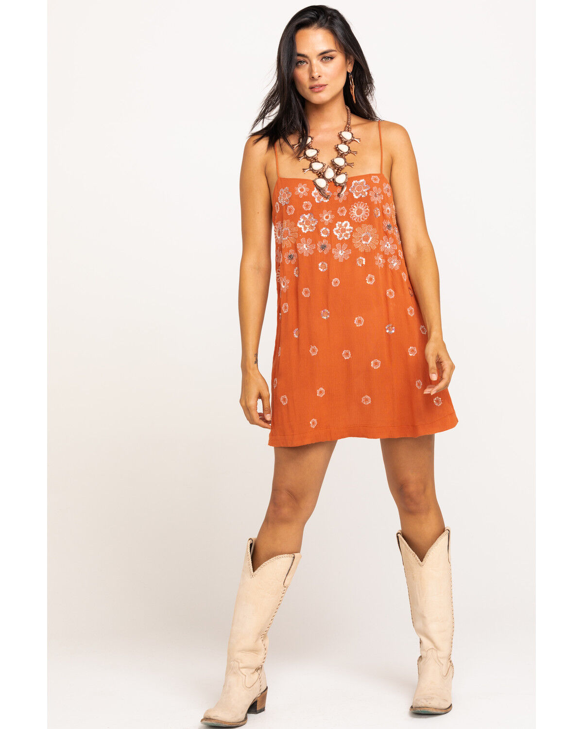 embellished slip dress