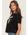 Image #2 - Coors Women's Steer Head Puff Short Sleeve Graphic Tee, Black, hi-res