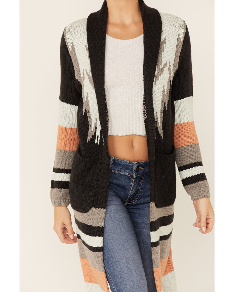 Shyanne Women S Southwestern Striped Duster Cardigan Country Outfitter