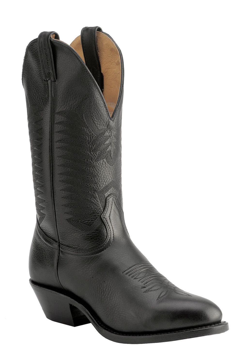 Image #1 - Boulet Men's Western Boots - Round Toe, Black, hi-res
