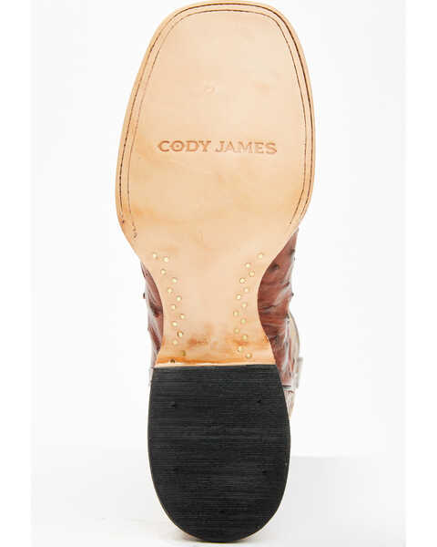 Image #7 - Cody James Men's Exotic Full Quill Ostrich Western Boots - Broad Square Toe , Brown, hi-res