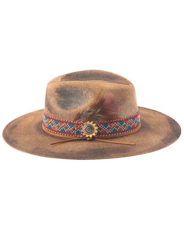 Bullhide Women's Distressed Pecan Stuck With You Western Straw Hat , Pecan, hi-res