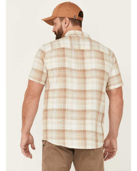 Image #4 - North River Men's Crosshatch Large Plaid Short Sleeve Button Down Western Shirt , White, hi-res