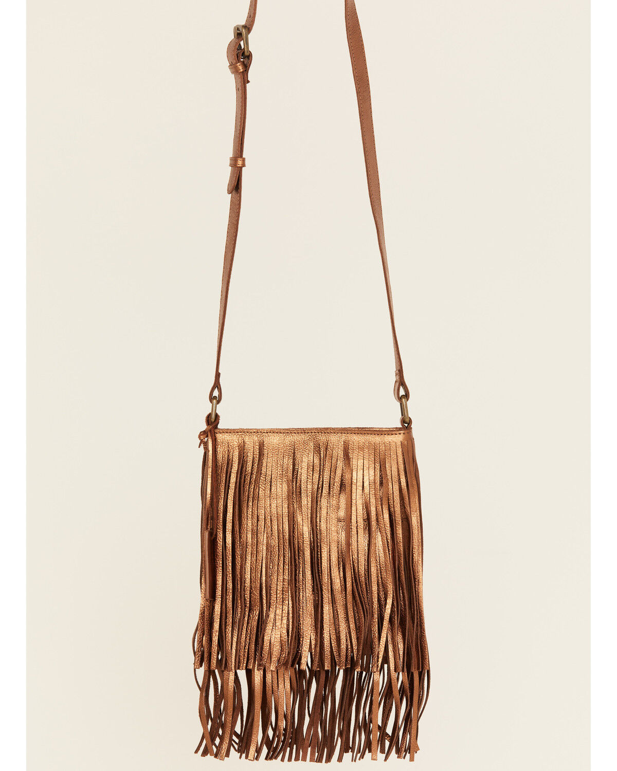 Image #3 - Idyllwind Women's Camarillo Metallic Fringe Suede Crossbody Bag, Bronze, hi-res