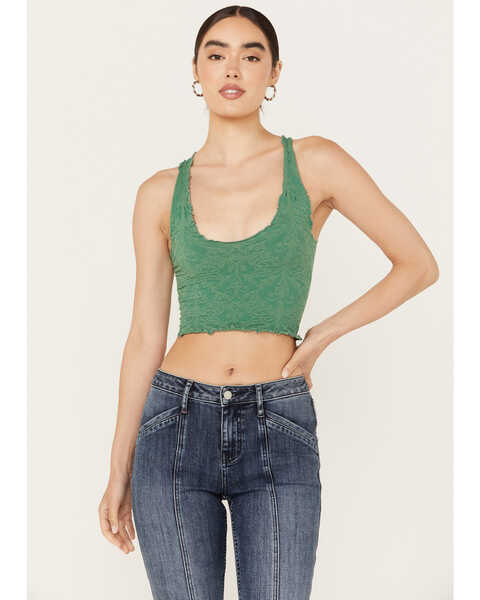 Image #1 - Free People Women's Here For You Cami, Green, hi-res