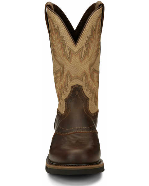 Image #5 - Justin Men's Superintendent Western Boots - Round Toe, Brown, hi-res