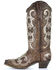 Corral Women's Grey Overlay Western Boots - Snip Toe, Brown, hi-res