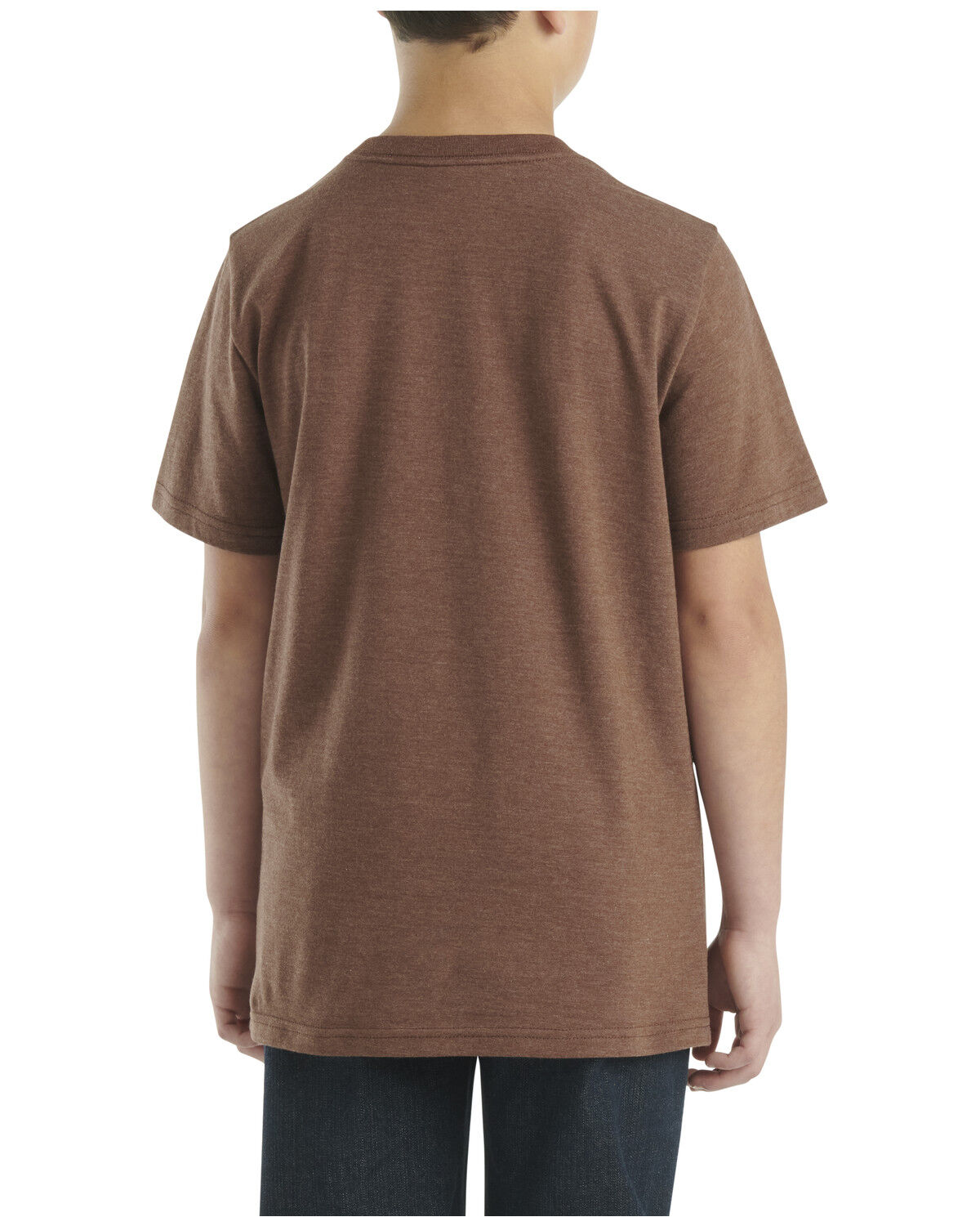Image #2 - Carhartt Little Boys' Solid Short Sleeve Pocket T-Shirt, Brown, hi-res