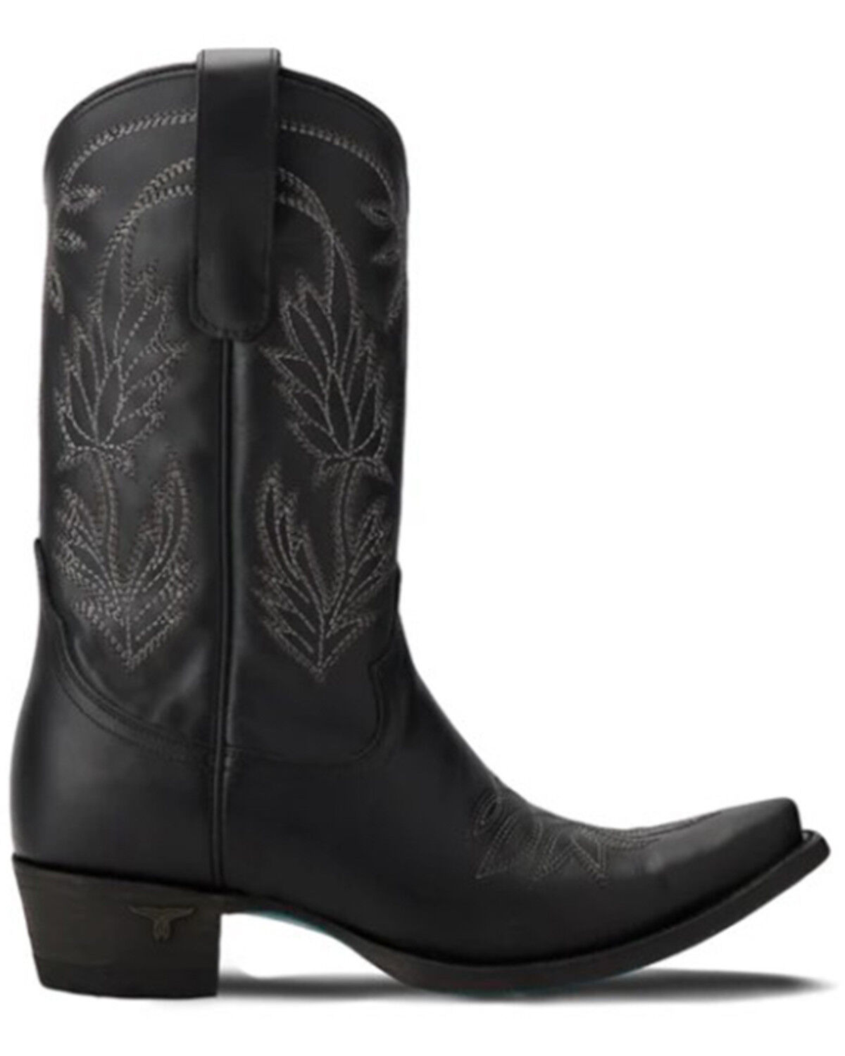 Image #2 - Lane Women's Sandaga Midi Western Boots - Snip Toe, Jet Black, hi-res
