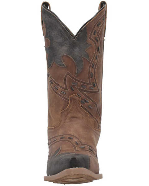 Image #4 - Laredo Men's Porter Wingtip Collar Overlay Western Boot - Snip Toe, Tan, hi-res