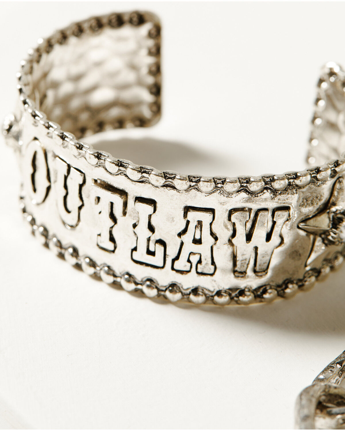 Image #2 - Idyllwind Women's Tyndale Outlaw Cuff Bracelet Set - 2 Piece, Silver, hi-res