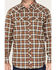 Image #3 - Cody James Men's FR Mini Buffalo Plaid Long Sleeve Snap Work Shirt , Beige/khaki, hi-res