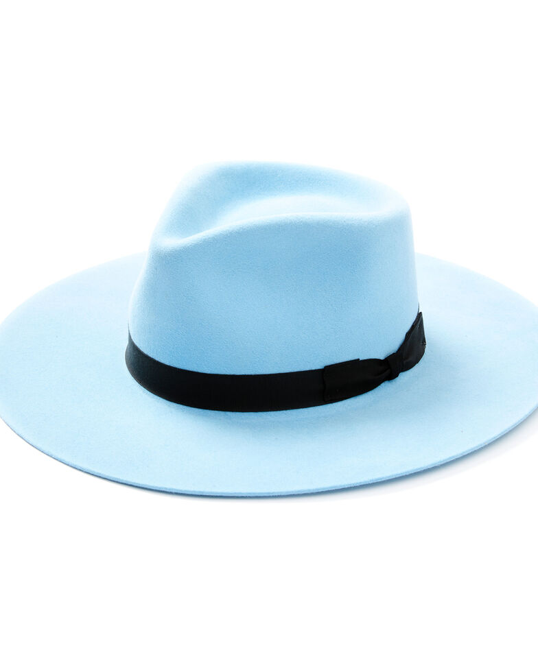Shyanne Women's Wool-Felt Western Hat  , Light Blue, hi-res
