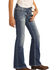 Rock & Roll Denim Girls' Medium Vintage Scroll Bootcut Jeans , Blue, hi-res