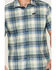 Image #3 - ATG by Wrangler Cedar Plaid Print Short Sleeve Button-Down Performance Western Shirt, Light Green, hi-res