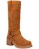 Image #1 - Dingo Women's Troubadour Studded Tall Fashion Boots - Round Toe, Tan, hi-res