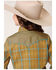 Image #2 - Roper Girls' Plaid Print Fancy Yoke Long Sleeve Snap Western Shirt, Yellow, hi-res