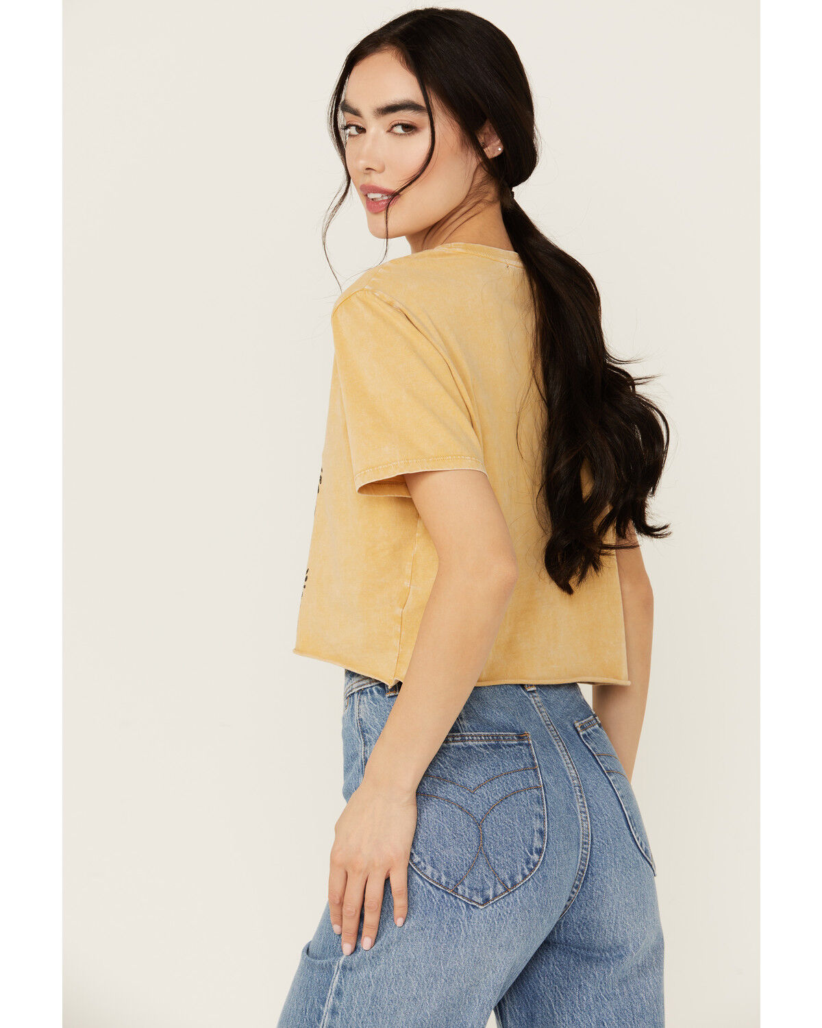 Image #4 - Rock 7 Roll Denim Women's Get Wild Short Sleeve Graphic Tee, Mustard, hi-res