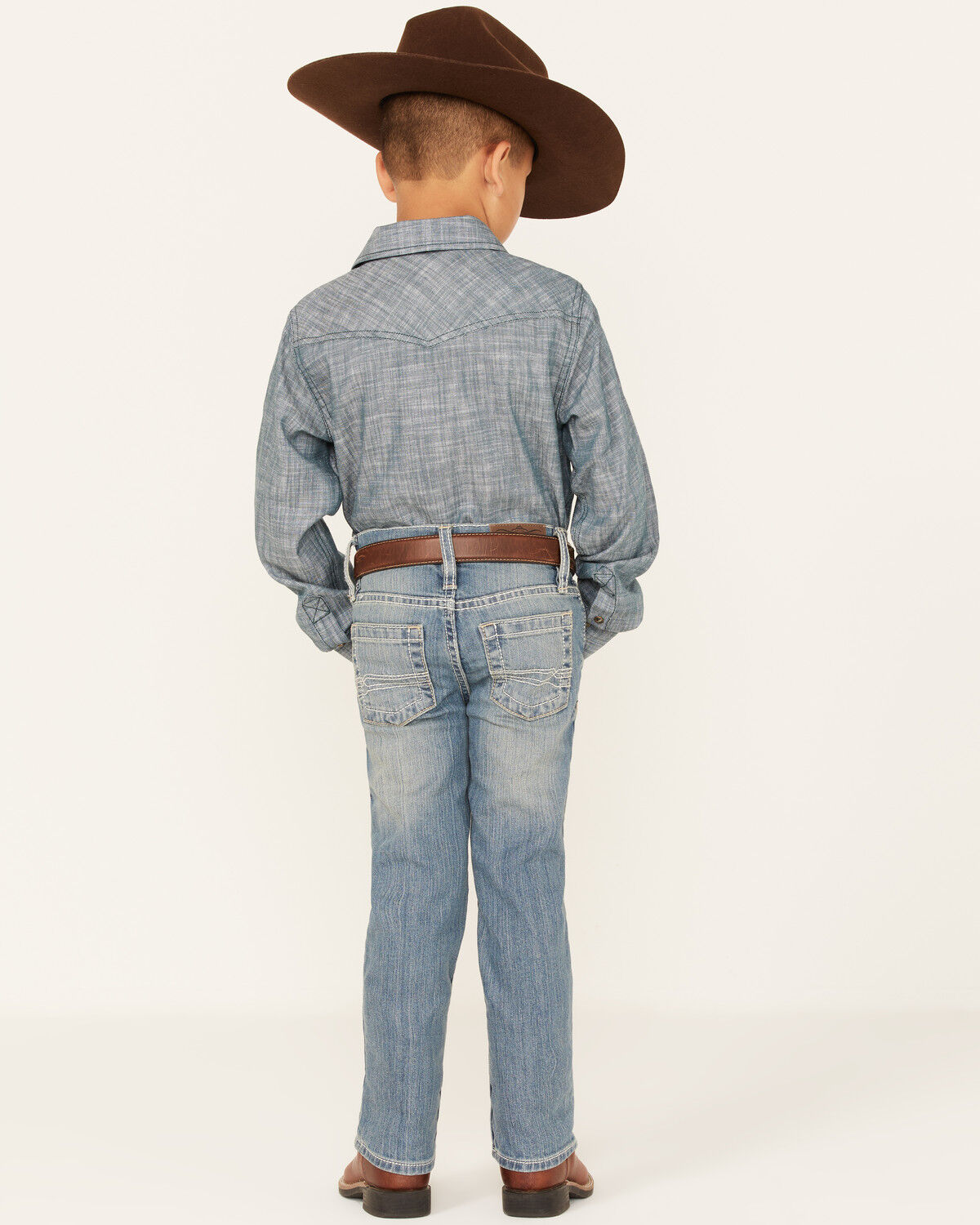 Image #1 - Cody James Boys' Clovehitch Light Wash Stretch Slim Straight Jeans - Sizes 4-8, Light Wash, hi-res