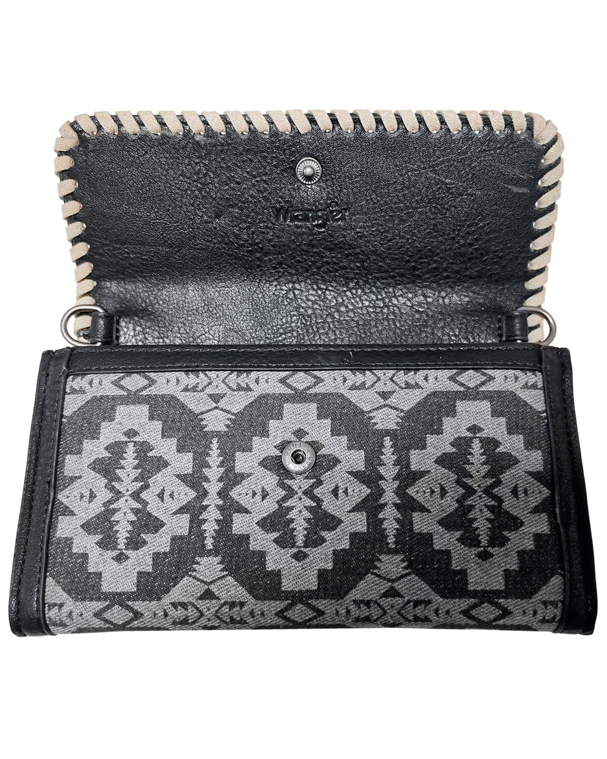 Image #3 - Wrangler Women's Southwestern Print Crossbody Bag, Black, hi-res