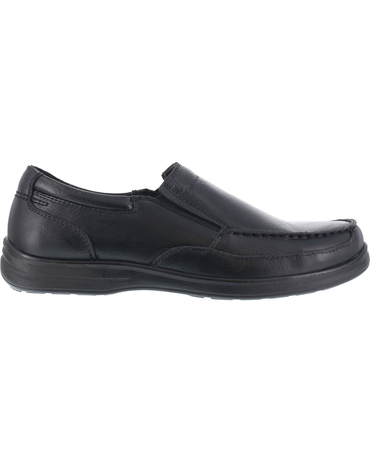 Image #3 - Florsheim Women's Slip-On Work Shoes - Steel Toe, Black, hi-res