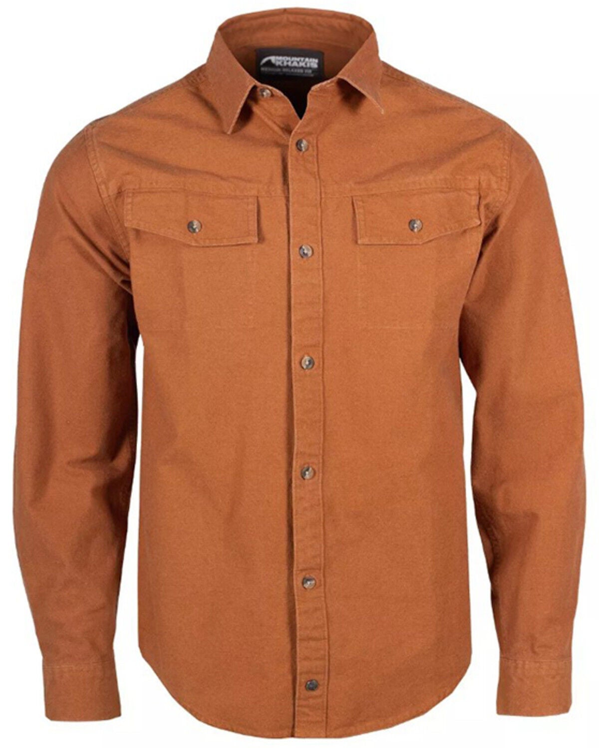 Image #1 - Mountain Khakis Men's Hamilton Chamois Shirt, Orange, hi-res