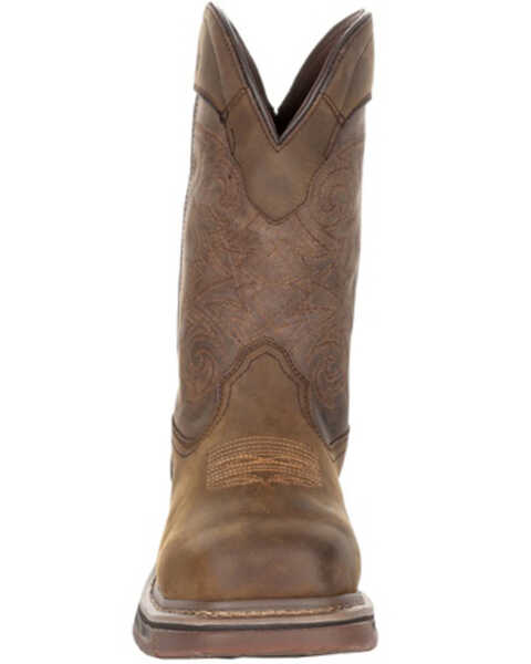 Image #5 - Rocky Men's Iron Skull Waterproof Western Work Boots - Composite Toe, Distressed Brown, hi-res