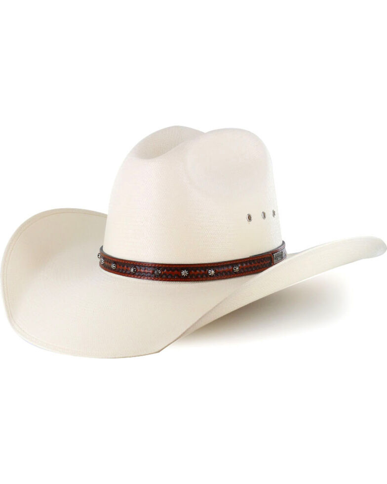 Larry Mahan Browning 10X Straw Cattleman Cowboy Hat, Natural, hi-res