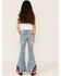 Image #3 - Rock & Roll Denim Girls' Star Print Striped Panel Medium Wash Flare Jeans, Medium Wash, hi-res