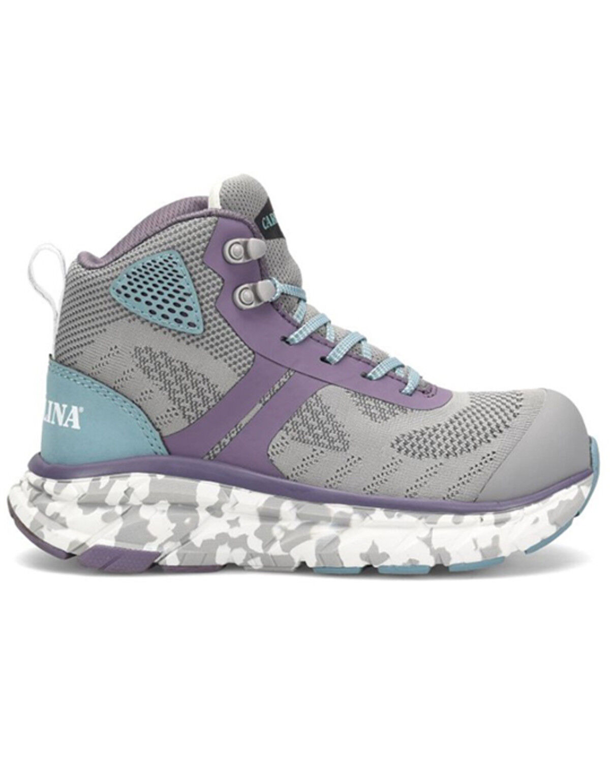 Image #2 - Carolina Women's Azalea Hi-Top Athletic Work Shoes - Composite Toe, Grey, hi-res