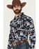 Image #2 - Panhandle Men's Vintage Patriotic Cowboy Long Sleeve Snap Western Shirt, Black, hi-res