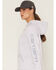 Image #2 - Carhartt Women's Relaxed Fit Midweight Logo Sleeve Graphic Hoodie, Purple, hi-res