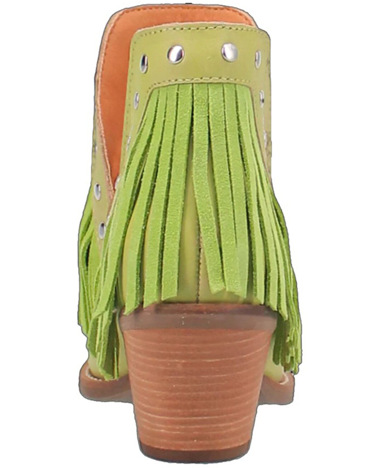 Image #5 - Dingo Women's Fine N' Dandy Leather Booties - Snip Toe, Moss Green, hi-res