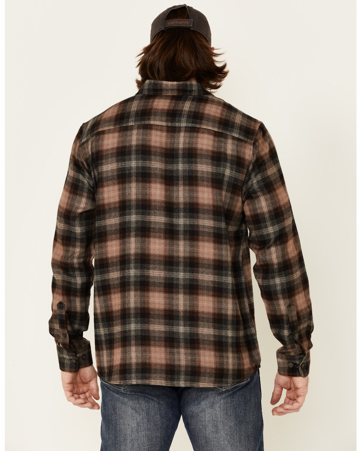 Image #4 - North River Men's Performance Large Plaid Print Long Sleeve Button Down Western Shirt, Brown, hi-res