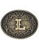 Image #1 - Montana Silversmiths Filigree Initial L Belt Buckle, Bronze, hi-res