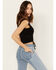 Image #4 - Shyanne Women's Pointelle Cinch Front Tank, Black, hi-res