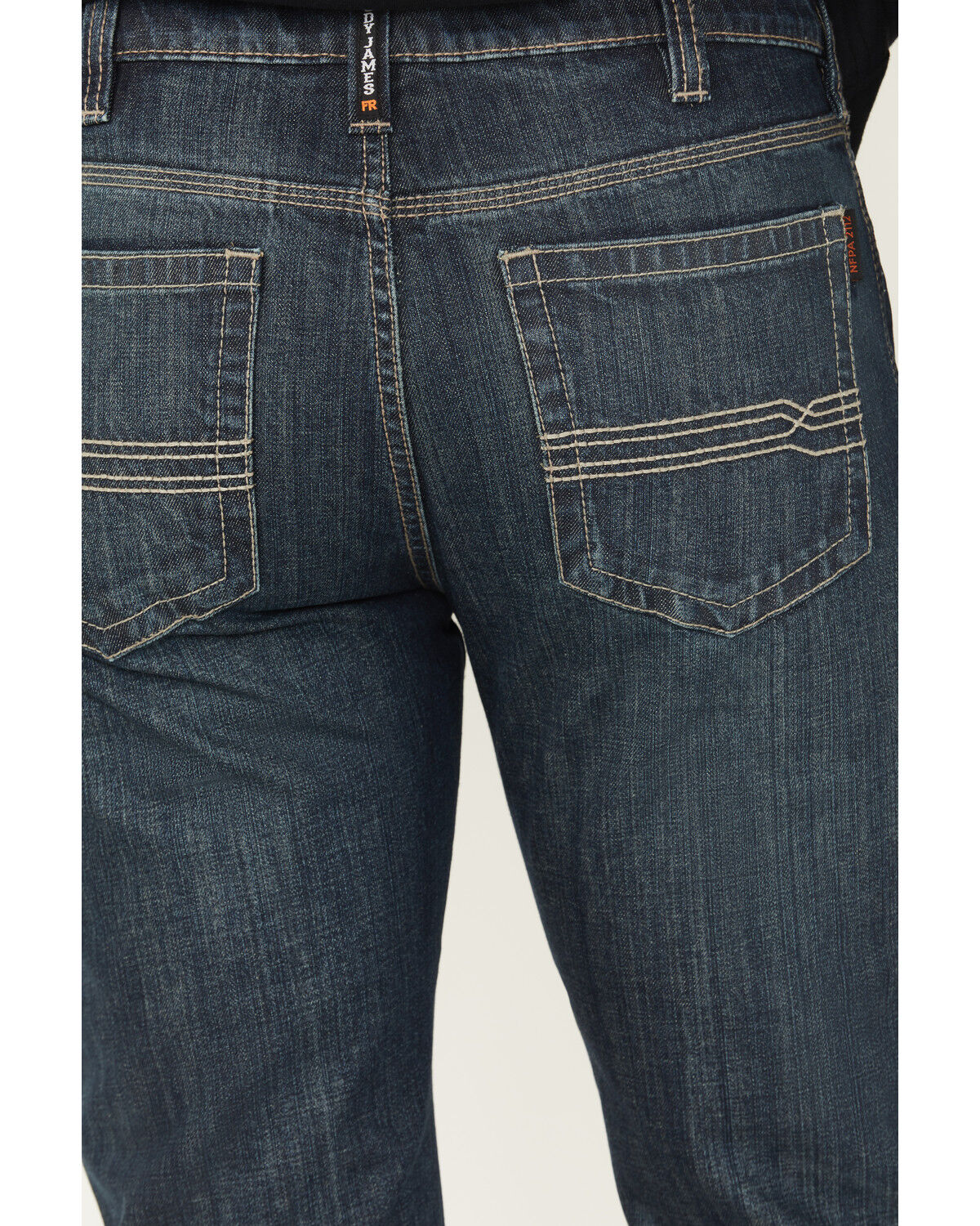 Image #4 - Cody James Men's FR Canter Dark Wash Straight Denim Jeans, Dark Wash, hi-res