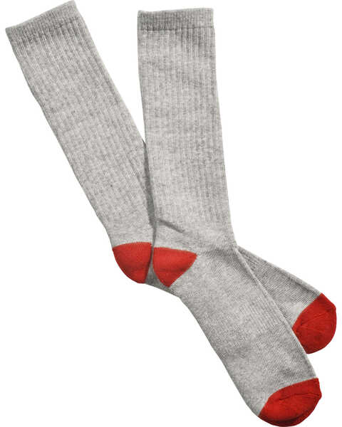Image #2 - Cody James Youth Crew Sock 3 Pack, Heather Grey, hi-res