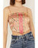 Image #3 - By Together Women's Floral Print Sleeveless Bandana Top, Coral, hi-res