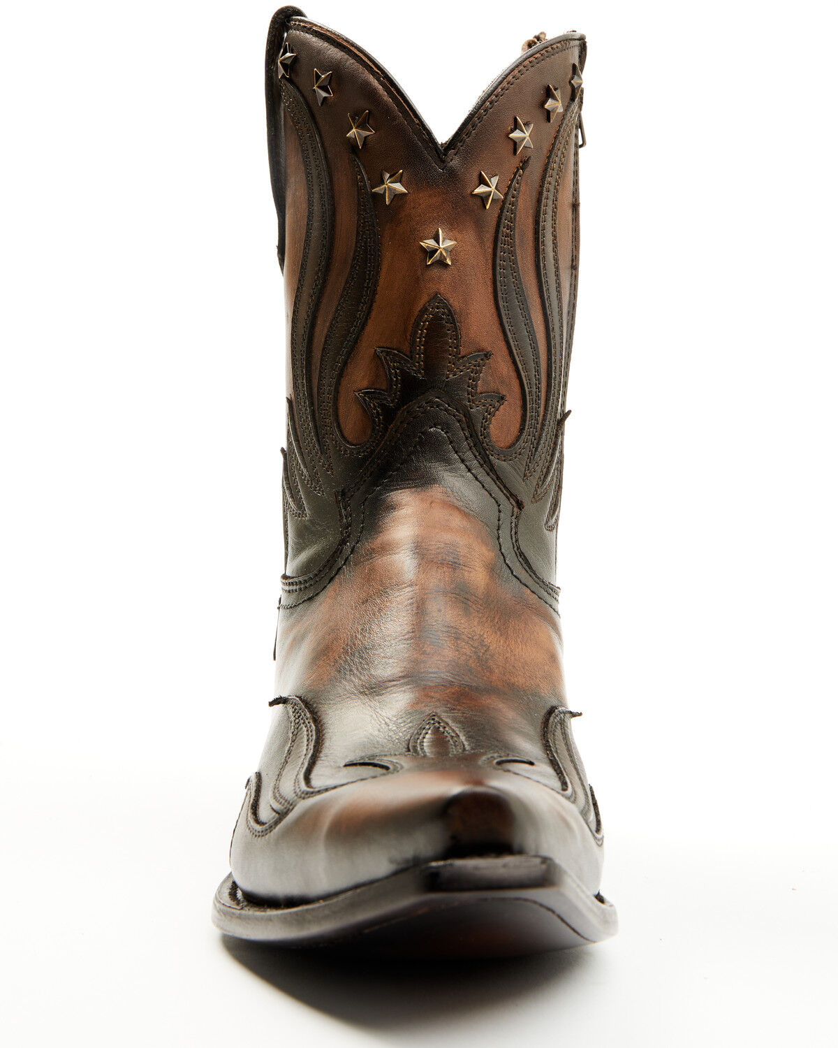 Image #4 - Corral Men's Overlay Short Western Boots - Snip Toe, Honey, hi-res