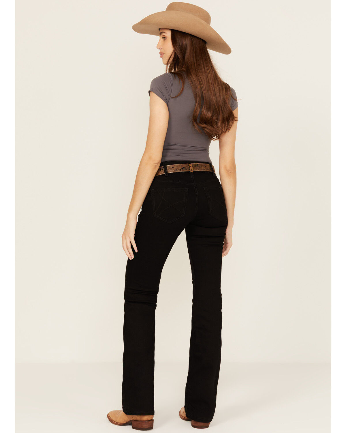 Image #3 - Ariat Women's Ella Bootcut Stretch Denim Jeans, Black, hi-res