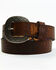 Image #1 - Red Dirt Hat Co. Men's Bison Leather Belt, Brown, hi-res