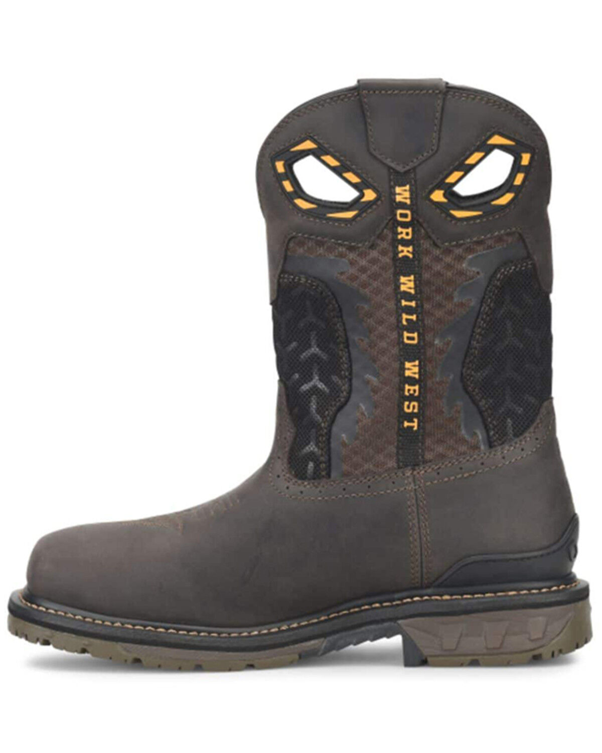 Image #2 - Double H Men's 11" Phantom Rider Waterproof Western Work Boots - Composite Toe, Dark Brown, hi-res