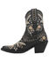 Image #3 - Dingo Women's Primrose Embroidered Floral Western Booties - Snip Toe, Black, hi-res