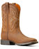 Image #1 - Ariat Boys' Hybrid Rancher Western Boots - Broad Square Toe, Brown, hi-res