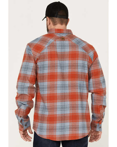 Image #4 - Dakota Grizzly Men's Grant Plaid Button Down Western Flannel Shirt, Blue/red, hi-res