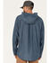 Image #4 - Brothers and Sons Men's Striped Pullover Hooded Long Sleeve Western Flannel Shirt , Blue, hi-res