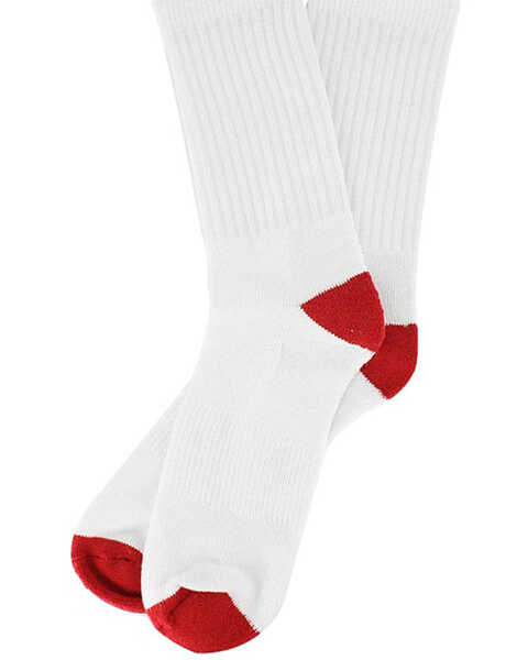 Image #1 - Cody James Youth Basic Crew Socks - 3 Pack, White, hi-res