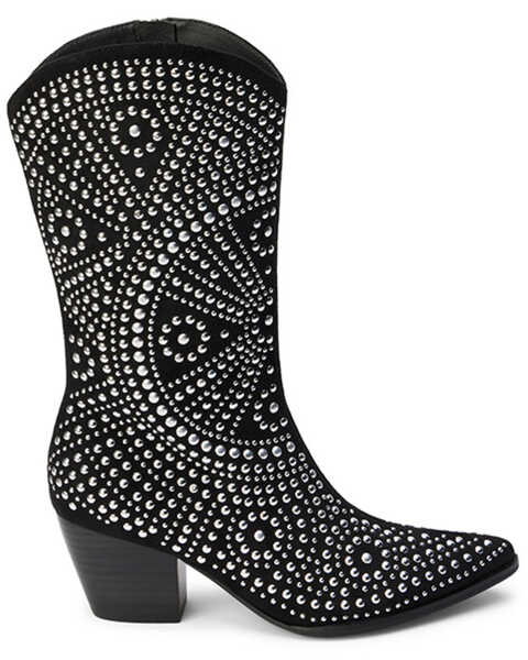 Image #2 - Matisse Women's Twain Studded Western Boots - Pointed Toe , Black, hi-res