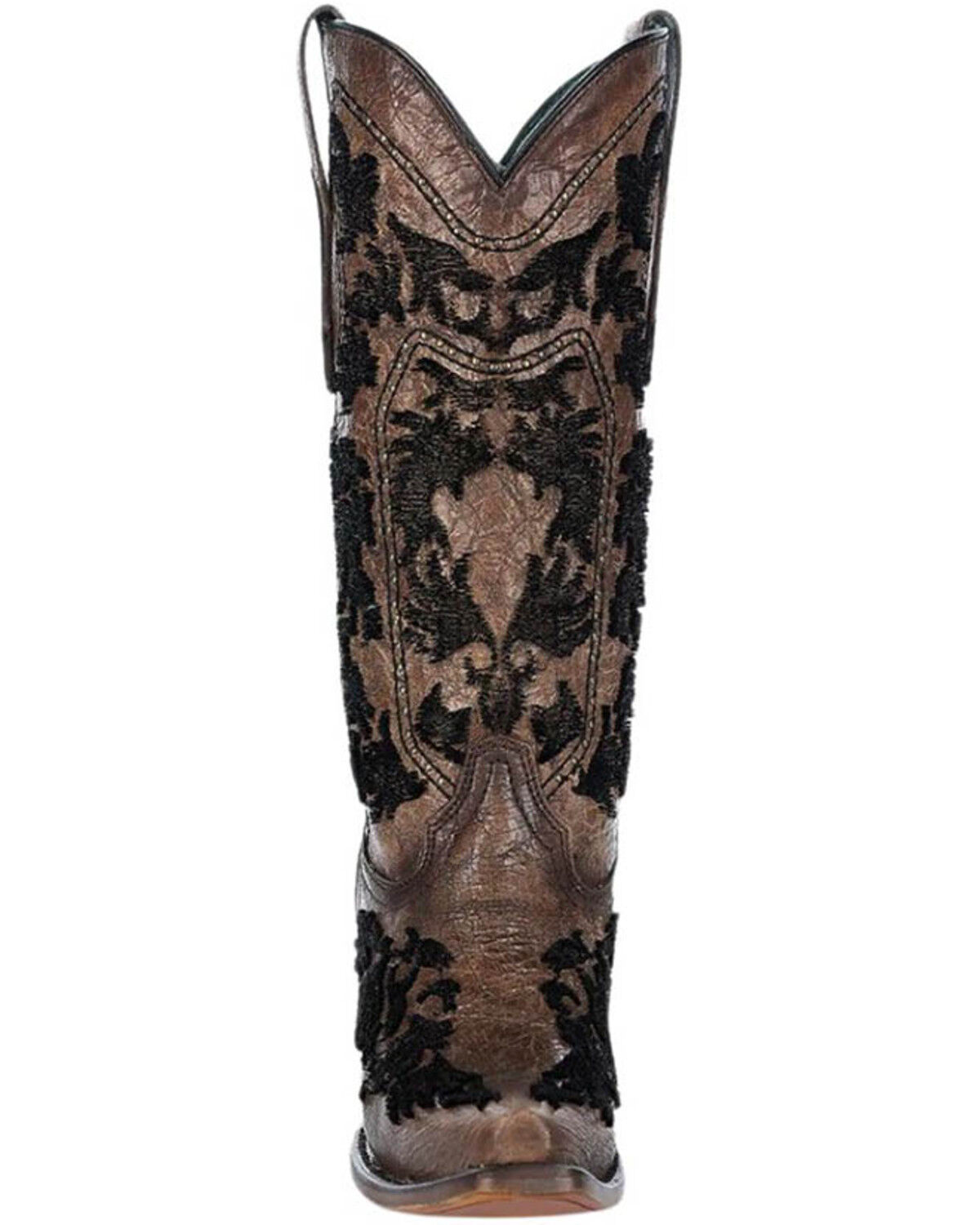 Image #4 - Corral Women's Crackled Bristle Western Boots - Snip Toe, Cognac, hi-res
